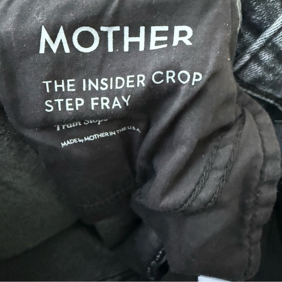 Mother The Insider Crop Step Fray Jeans Train Stops 27 High Waist Ankle Raw Hem - Picture 2 of 8